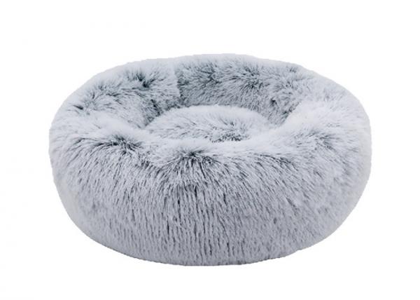 Soft Plush Round Donut Faux Fur Washable Dog Bed 23.6 Inch 60cm