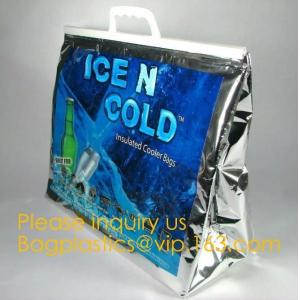China supplier custom Aluminium foil insulated thermal lunch cooler bag big ice bag for frozen food and lunch bagease