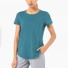 Nuls Printed Ladies Yoga Tops Loose High Elastic Short Sleeved T Shirt