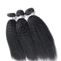 China Kinky Straight 8A Grade Virgin Human Hair Bundles No Smell Hair Extension Natural Black on sale