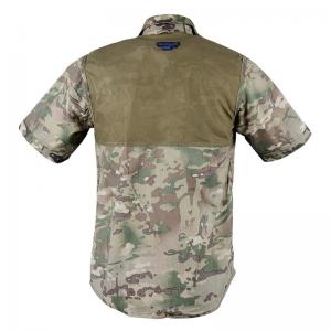 Green Short Sleeve Shirt for Outdoor Professional Sports Uniform in Flame-Retardant