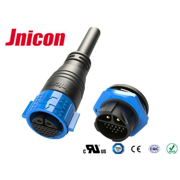 30A DC Data Waterproof Cable Connector IP67 20 Pin Self Locking Multi - Core Structure