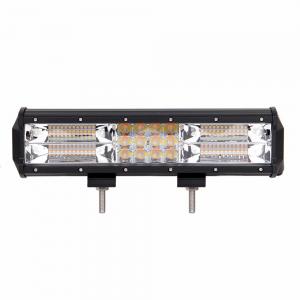 China 180W Dual Color Amber White 12 Inch  Led Strobe Waterproof Warning Light Bar supplier