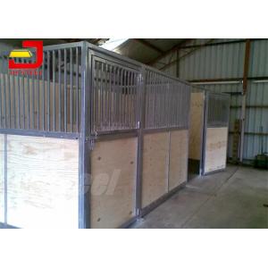 Metal Horse Stall Fronts , 4.0*2.2m Horse Stable Box With Sliding Door
