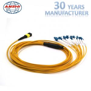 China OS1 MPO - LC Connector Patch Cord 12 Fiber MPO Trunk Cable Compressive Strength supplier