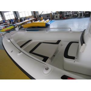 Fiberglass + Orca Hypalon Rigid Hull Inflatable Rib Boat with steering system