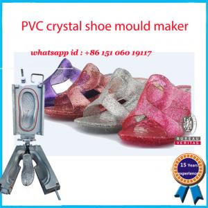 China High Heel Footwear Mold Pink Yellow Elegant Crystal Shoe Mould Maker supplier