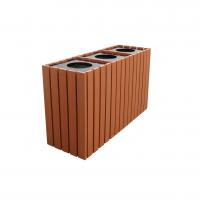 China Commercial Wooden Outdoor Recycling Bins 1200mm× 400mm×700mm Size on sale