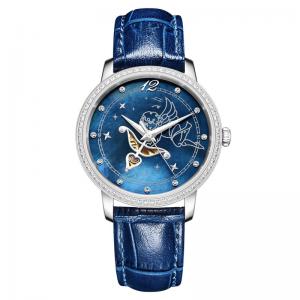China 2019 New Automatic Mechanical Watch Women Watch Fashion Leather Strap watch wholesale