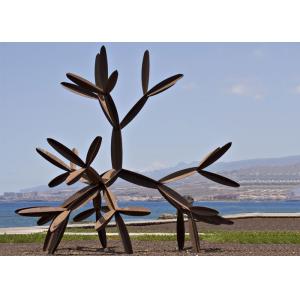 China 2.5mm Thick Entrance Sculture In Corten Steel / 3D Drawing Custom Metal Sculpture supplier