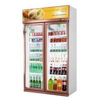 Customize Champagne Gold Commercial Display Cold Drink Freezer For Restaurant / Supermarket