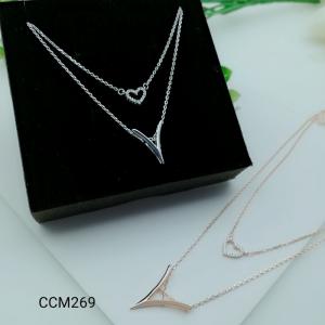 PES Fashion Jewelry! Letter "V" Victory Winner Micro Pave CZ Lariat Necklace