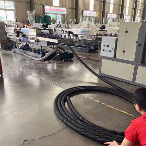 China HDPE単壁波紋ケーブルチャネル波紋パイプエクストルーゼーションライン 操作が簡単でラインの速度0.6-3m/min wholesale