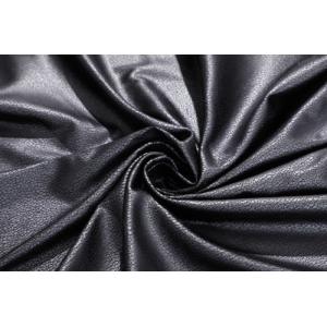 Wrinkle Black Faux Suede Bed Sheets Polyester 155cm