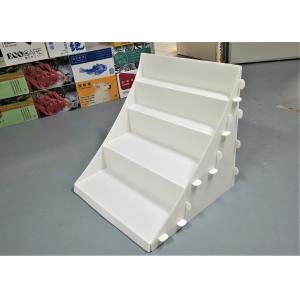 White DS-001 Corrugated POP Display Bins Flexo Portable Shelves
