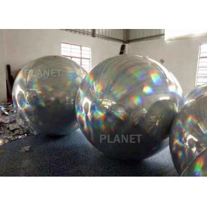 China Spherical Bright Color Silver Inflatable Mirror Ball For Party Decoration supplier