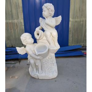 Garden stone angel boy statue marble angel hand carved sculptures,stone carving supplier