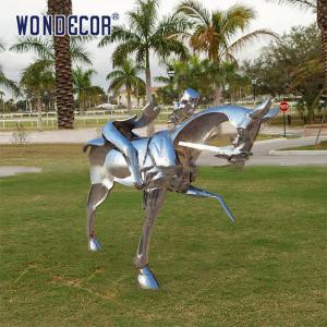 Large Abstract Stainless Steel Horse Sculpture Garden Public Art