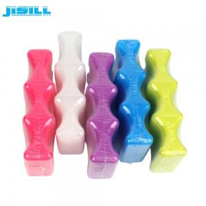 China Lightweight Wave Shape Breast Milk Ice Packs Ice Brick , Cans Beer Holder Cooler Ice Pack supplier