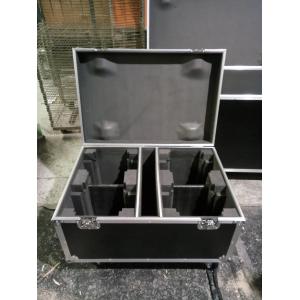 Full Black Color 9mm Thinkness Plywood Customized Aluminum Tool Cases For Sound Console / Speaker Case