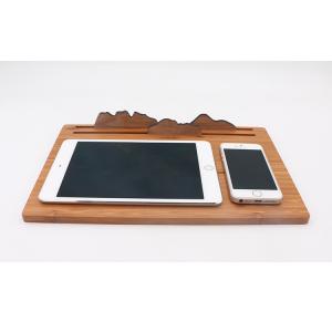 Three in One Qi Bamboo Wireless Charger Mouse Pad iPad Use Wooden Phone Stand