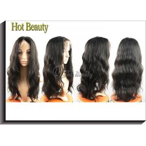 Hand Tied Remy Human Hair Front Lace Wigs 1B# / 5A Virgin Remy Hair