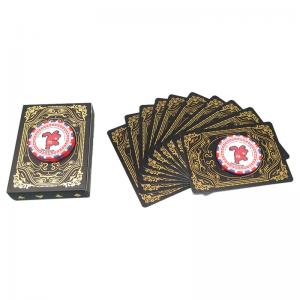 Playing cards black and golden foil customized and personized for sale