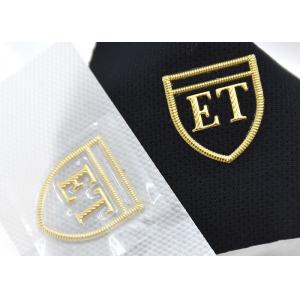 Gold 3D Raised TPU Heat Transfer Clothing Labels For Ski Suits , Work Clothes