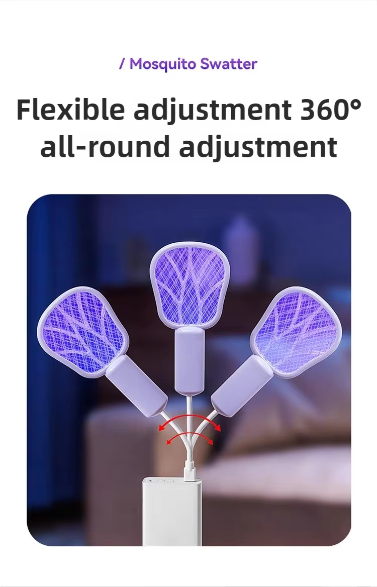 China JZ 3 in 1 USB Type Portable Mosquito Lamp with Night Light and High Voltage Swatter Safe Wet Bug Zapper Solid State wholesale