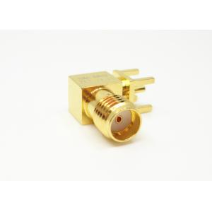 China High Quality Gold Plated Female PCB SMA Right Angle Connectors supplier