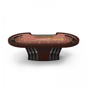 Baccarat Stylish Casino Poker Table Creative Design With Golden Chips Tray
