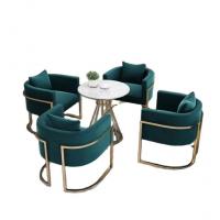 China Metal Frame Commercial Cafe Table And Chairs on sale