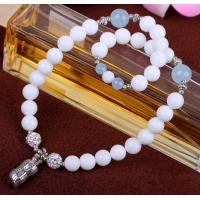 White Tridacna beaded bracelets, calm shell bracelets, white gemstone jewelry