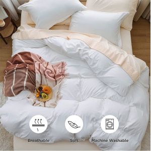 China Polyester Filling Washable Bedding Set with Solid Pattern Type and Zipper Closure wholesale