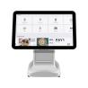 All in One Core White USB3.0 Interface Scanner Check Cash Register Pos Terminal System with 80mm Printer and 15.6 inch LCD
