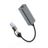 China Dual Port USB3.0 Type A And Type C Gigabit Ethernet Adapters wholesale