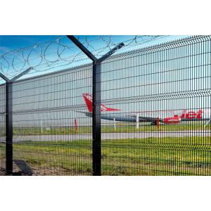 Fence Post Welded Mesh Airport Security Wire Mesh Fence With Razor Wire