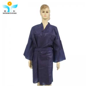 China 28g - 70g Unisex Disposable Kimono Gowns For Beauty Centre supplier