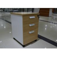 China Melamine Laminated Office File Cabinets Wooden Mobile Pedestal With 3 Drawers on sale
