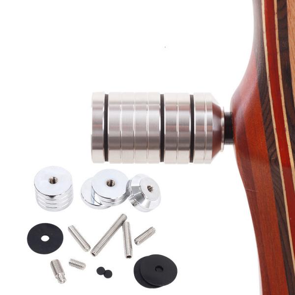 Bow  Stabilizer Stainless And Tungsten 1-2-3-4 -8 Ounces Bow Weight With Thread Studs  Convert Screw Adapter
