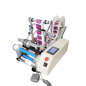 Semi-Automatic Adhesive Sticker Labeling Machine For Round Bottles