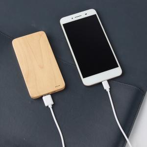 Custom Logo Ultra Slim Bamboo Phone Charger CE / RoHS / FCC Approval