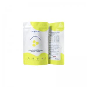 Capsule vitamin tablet food heat seal packaging bag with tear notch