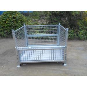high strength stackable steel mesh container, storage mesh cage
