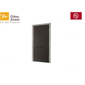 China FD30 Wood Fireproof Interior Door With Vertical Glass For Interior Room/ Veneer Finish/ Customized Size supplier