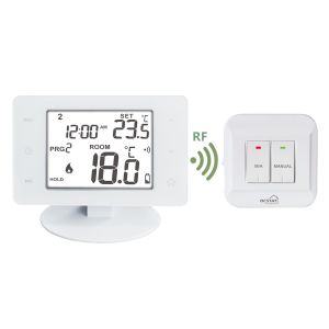 China Écran tactile programmable sans fil de 6W Thermostat de chaudière à gaz supplier