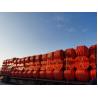 China Fácil de instalar DN500 PE flotante para la dragación de arena / serpenteo Durable y naranja concha exterior wholesale