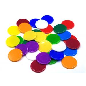 Red Green Yellow Board Game Accessories / Printed Plastic Tokens Acrylic Discs 25*2mm