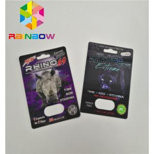 Normal Size Blister Card Packaging 3D Effect Sex Pill For Men Packaging Card