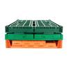 Custom Orange Mesh Style Foldable Stackable Plastic Crate for Agricultural Restaurants